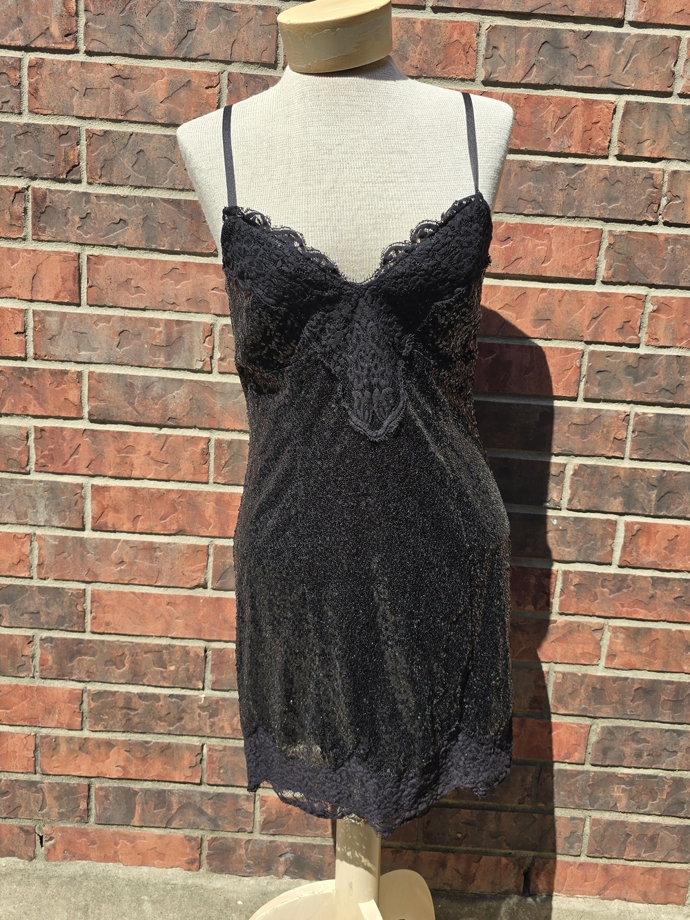 Wild Fable Dress Womens Small Black Sequin Lace Slip Mini Party Cocktail